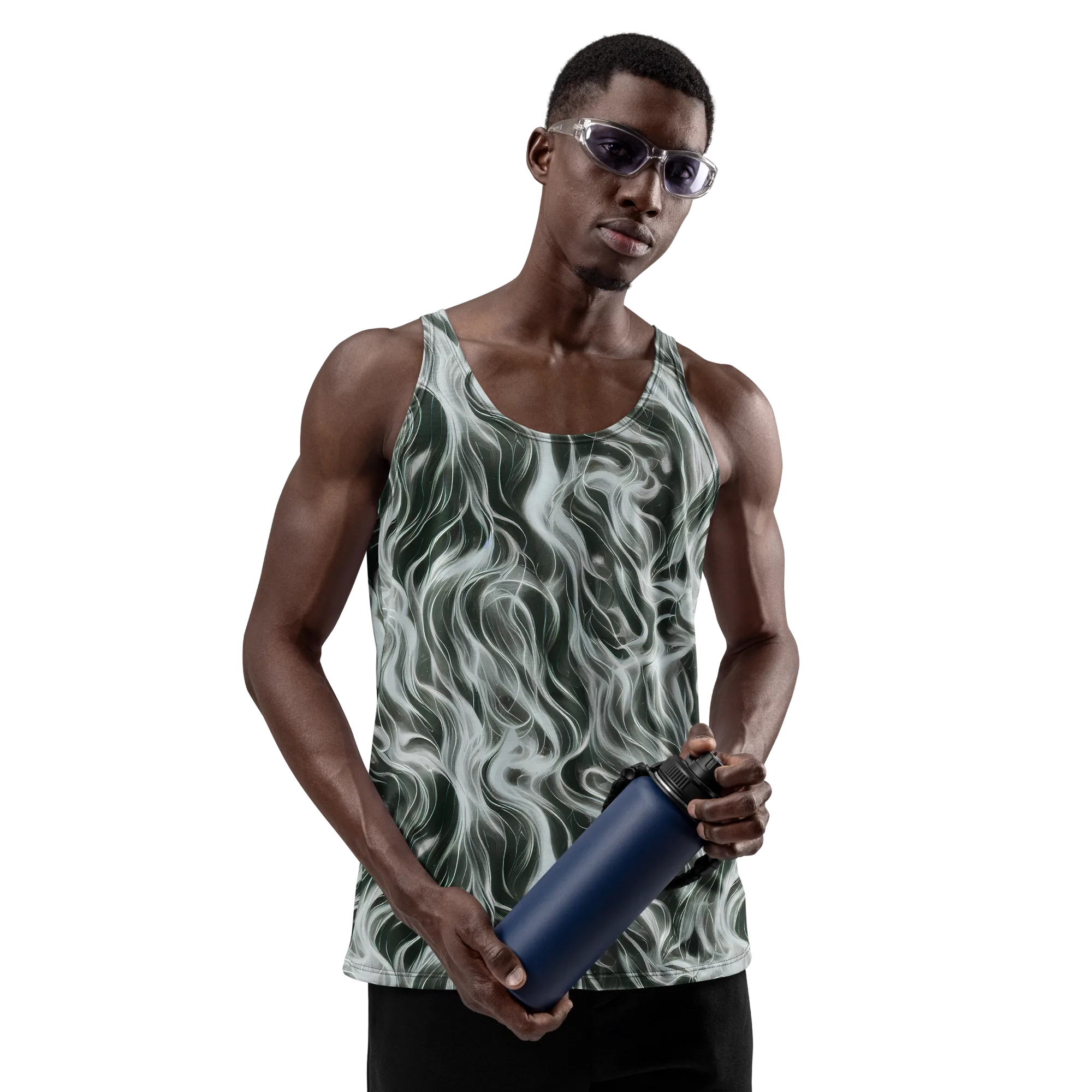 Smoke Tide on Men's Tank Top — Front
