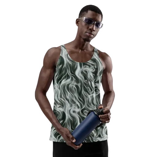 Smoke Tide on a Men's Tank Top