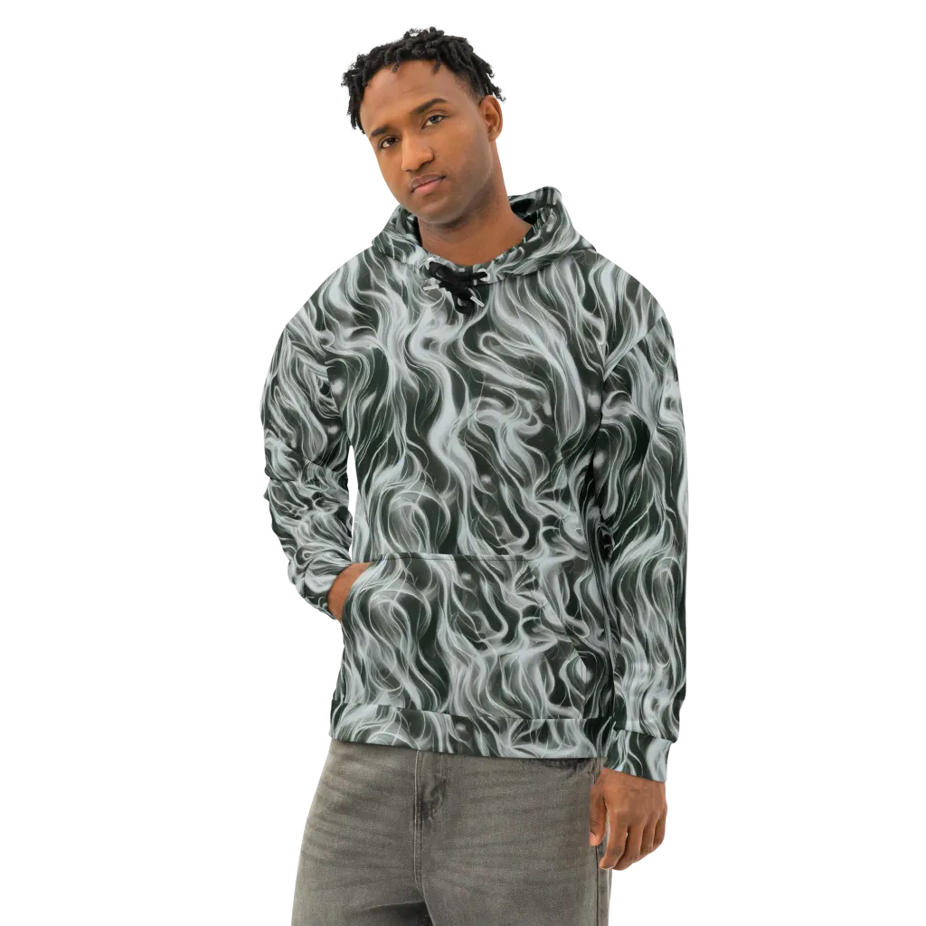 Smoke Tide on Cotton Hoodie — Left Front