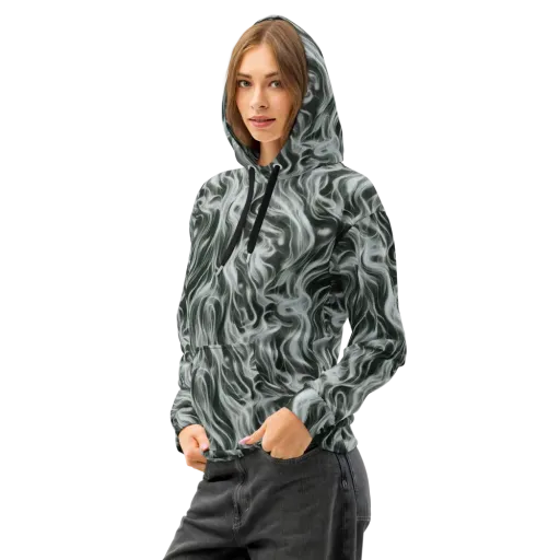 Smoke Tide on a Cotton Hoodie