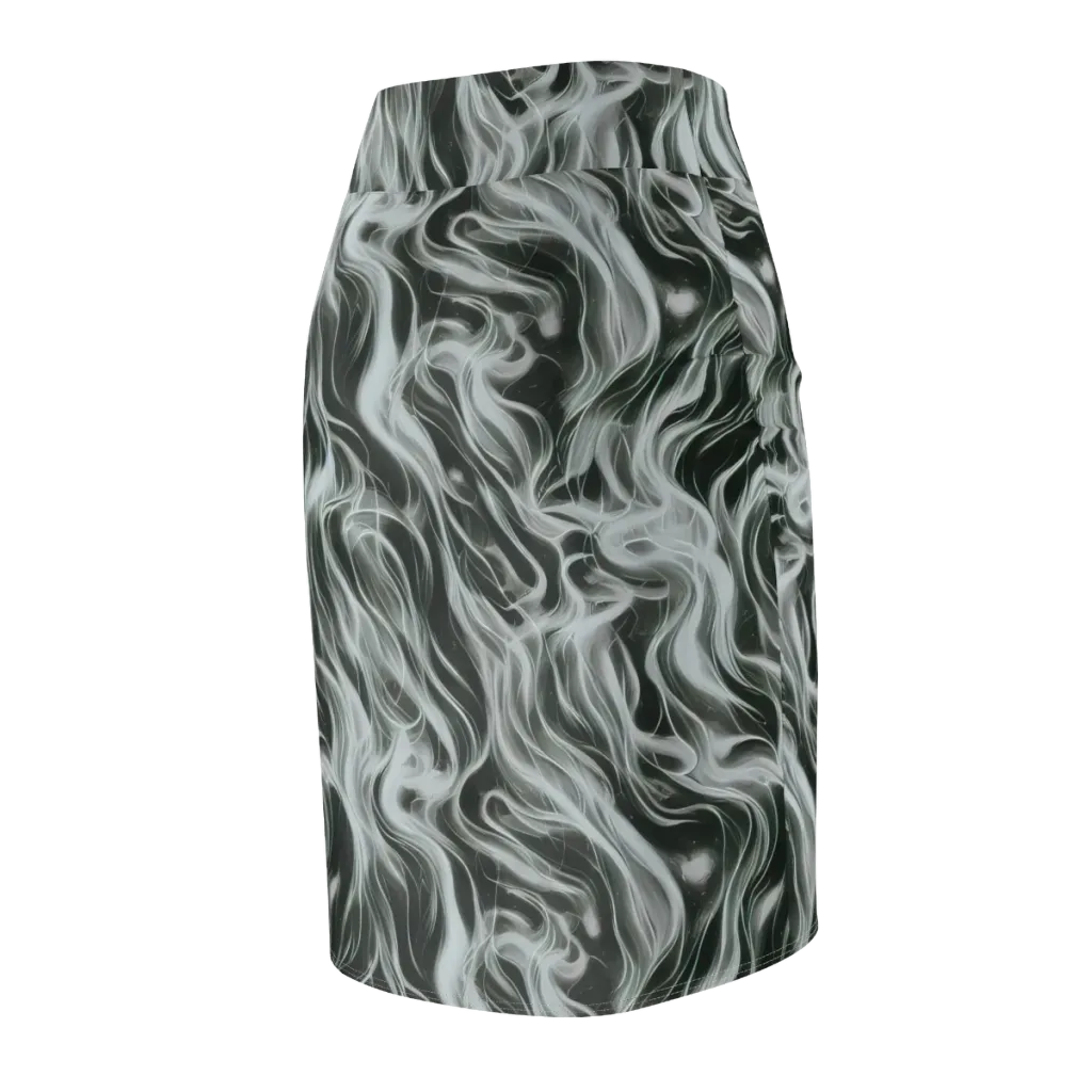 Smoke Tide on Pencil Skirt — Back Side