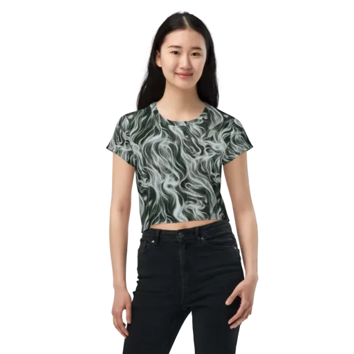 Smoke Tide on a Crop Tee
