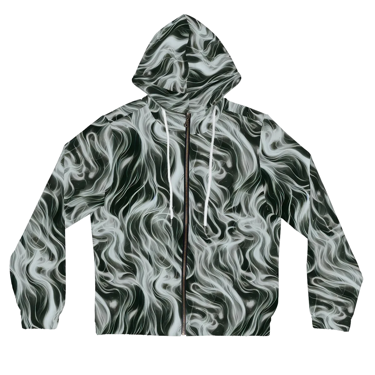 Smoke Tide on Women's Full-Zip Hoodie — Front