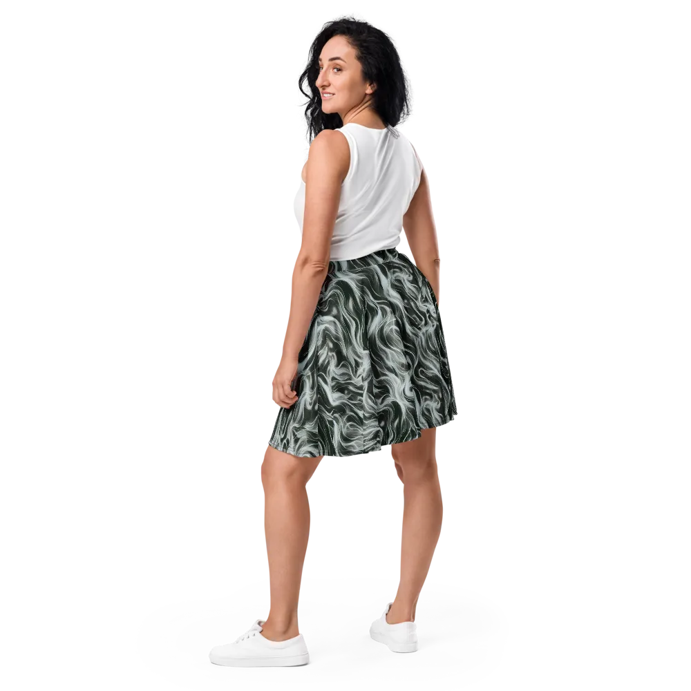 Smoke Tide on Skater Skirt — Back