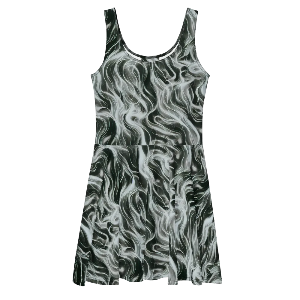 Smoke Tide on Skater Dress — Front