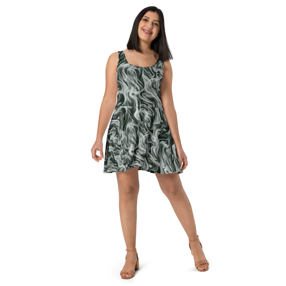 Smoke Tide on Skater Dress — Front