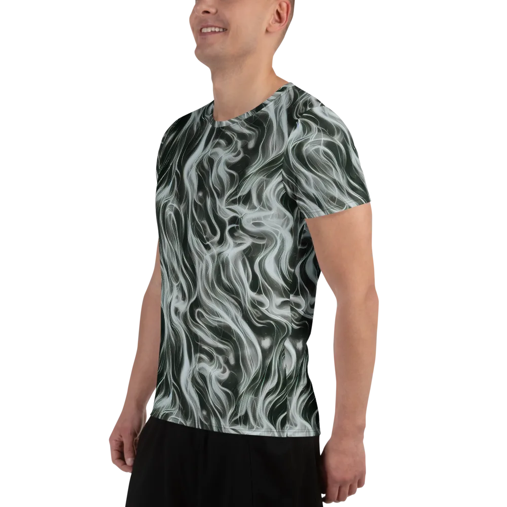 Smoke Tide on Men's Athletic T-Shirt — Left
