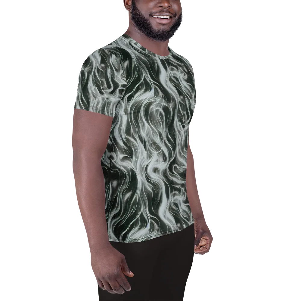 Smoke Tide on Men's Athletic T-Shirt — Right