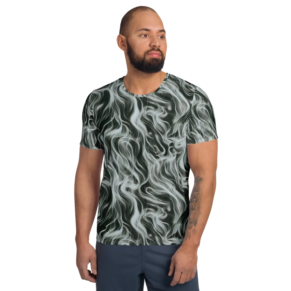 Smoke Tide on Men's Athletic T-Shirt — Front