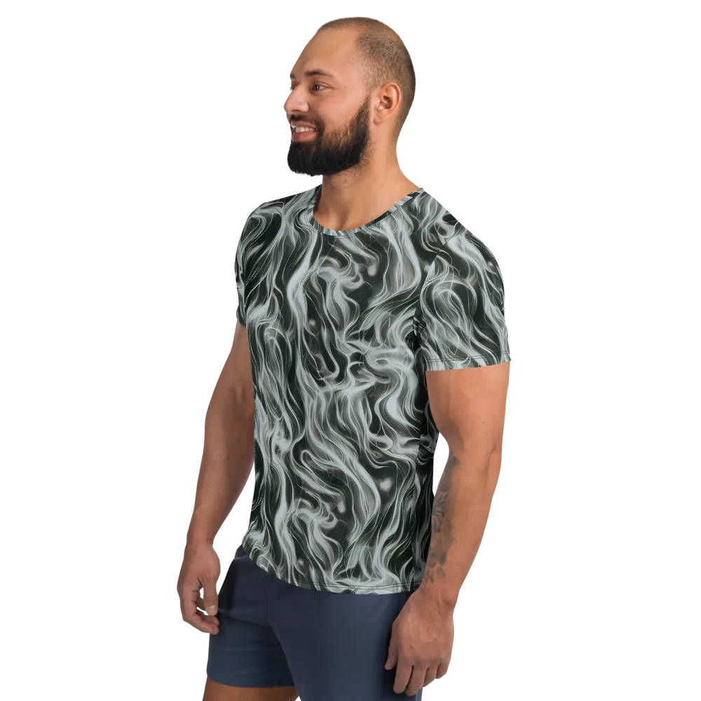 Smoke Tide on Men's Athletic T-Shirt — Left