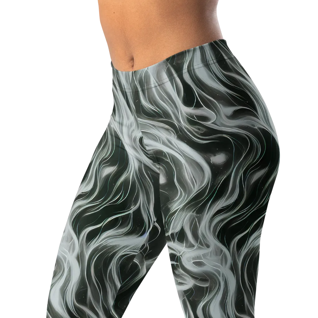 Smoke Tide on Leggings — Left Front