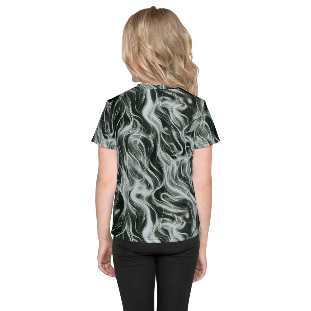Smoke Tide on Kids Crew Neck T-Shirt — Back