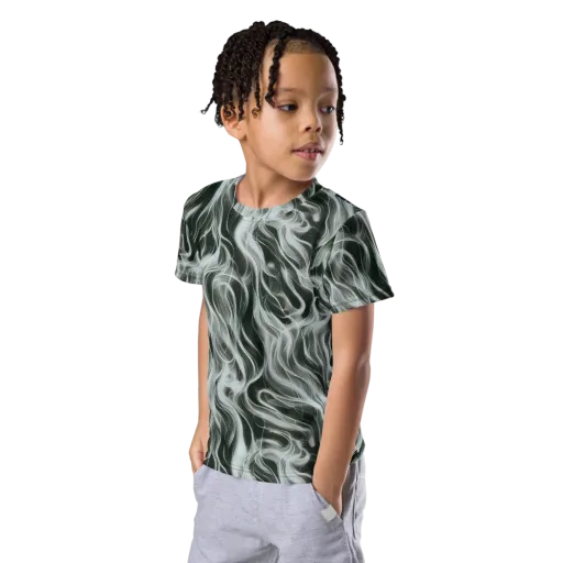 Smoke Tide on a Kids Crew Neck T-Shirt