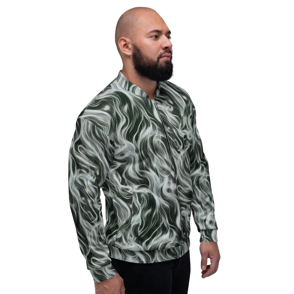 Smoke Tide on Bomber Jacket — Right