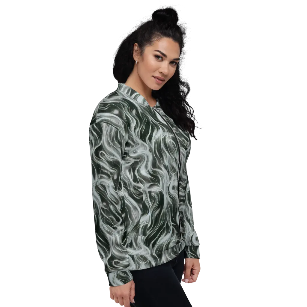 Smoke Tide on Bomber Jacket — Right