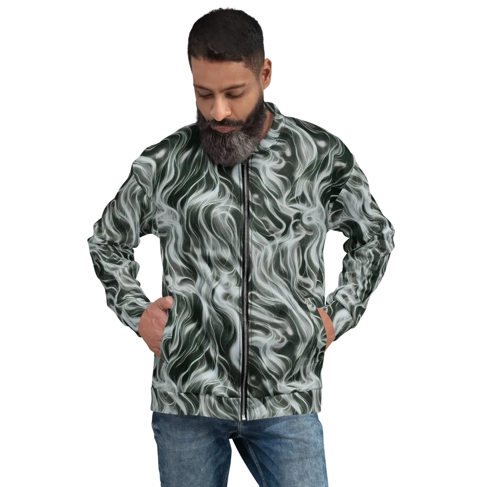 Smoke Tide on Bomber Jacket — Front