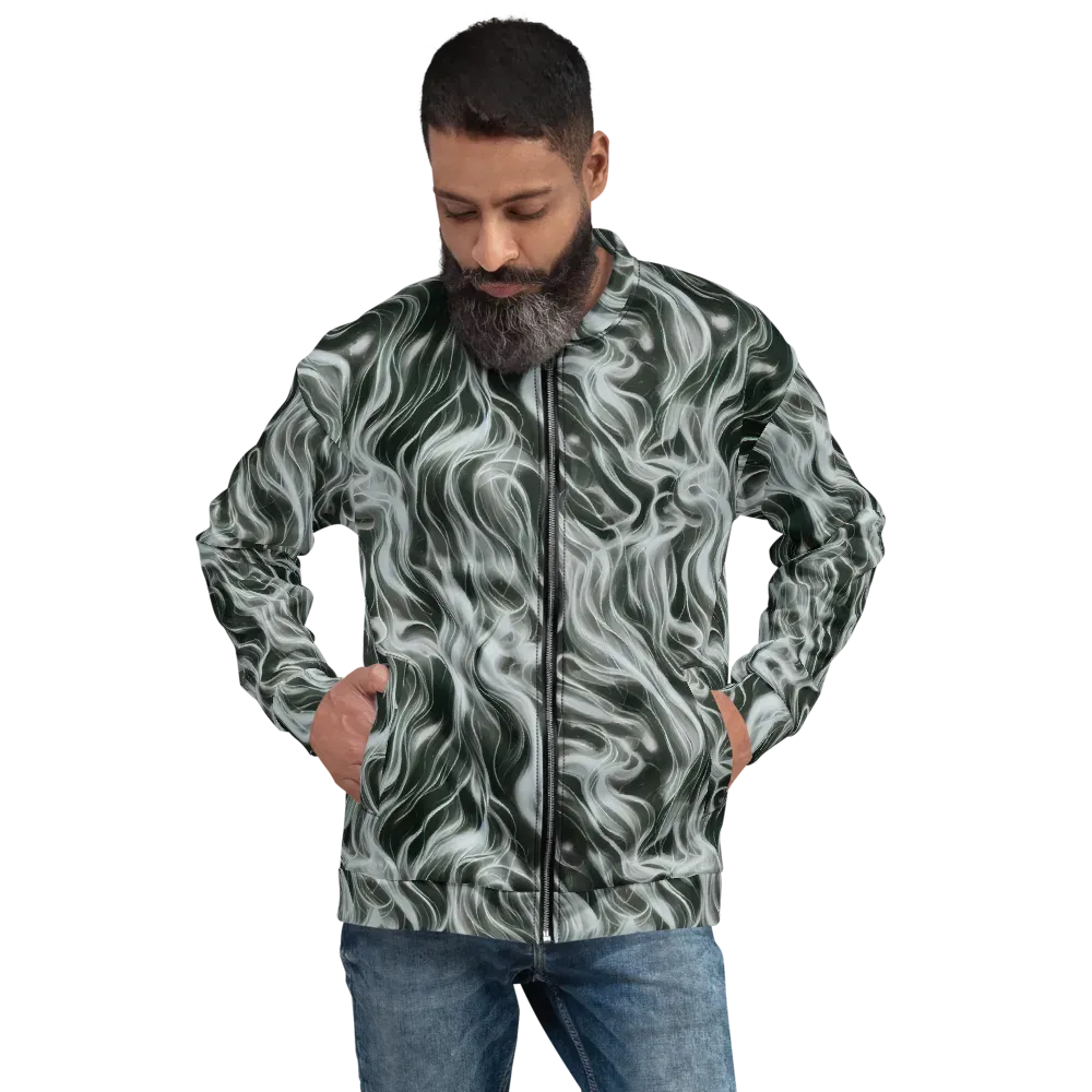 Smoke Tide on Bomber Jacket — Front
