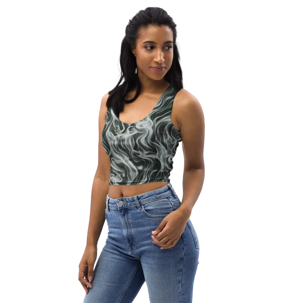Smoke Tide on Crop Top — Left Front