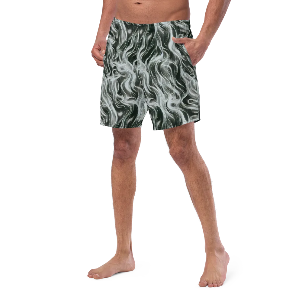 Smoke Tide on Swim Trunks — Left Front