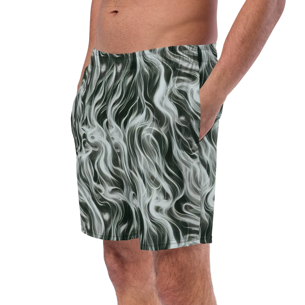 Smoke Tide on Swim Trunks — Left Front