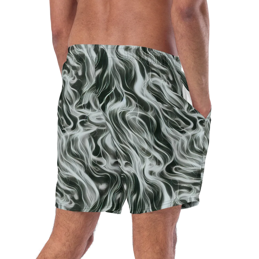 Smoke Tide on Swim Trunks — Right Back