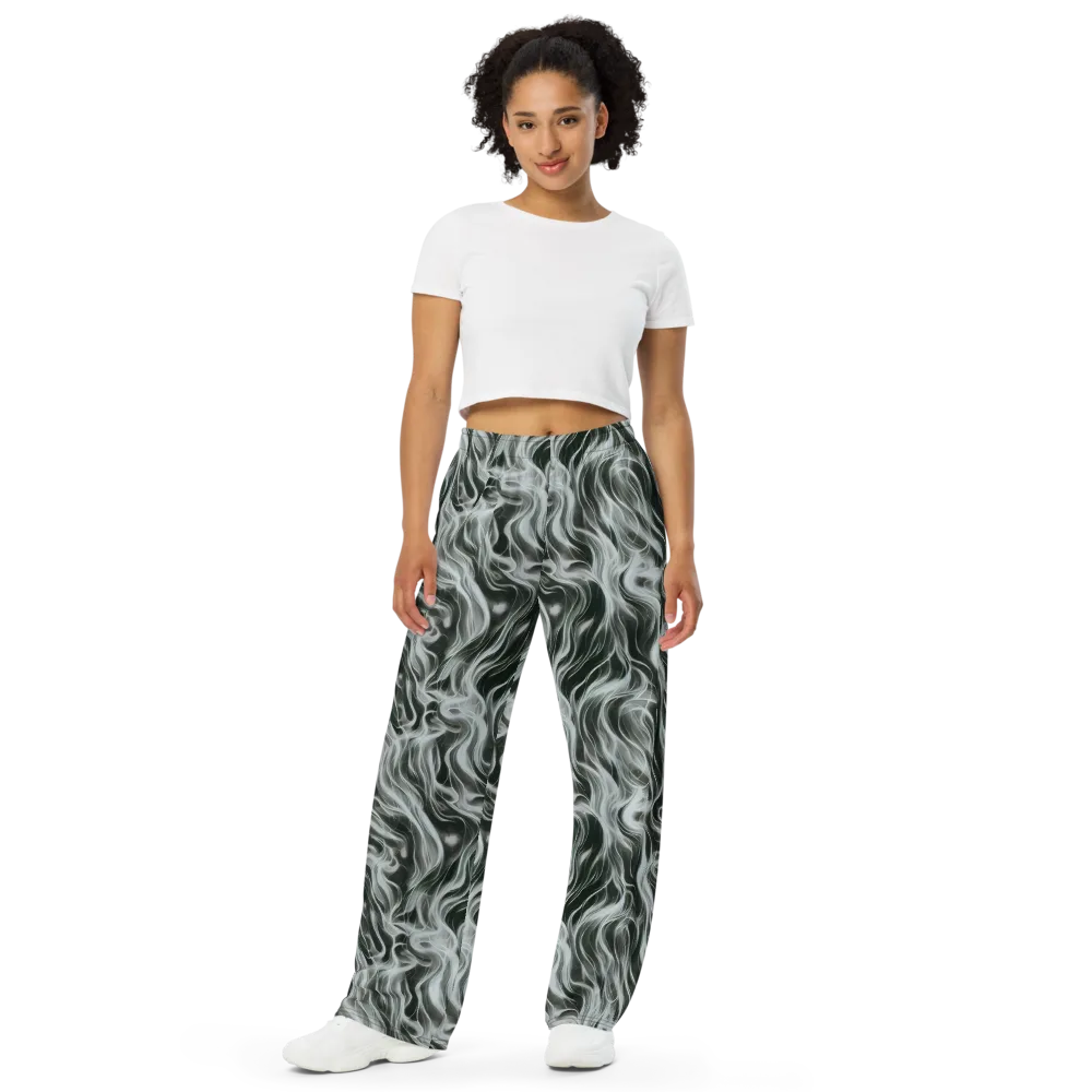 Smoke Tide on Wide-Leg Pants — Front