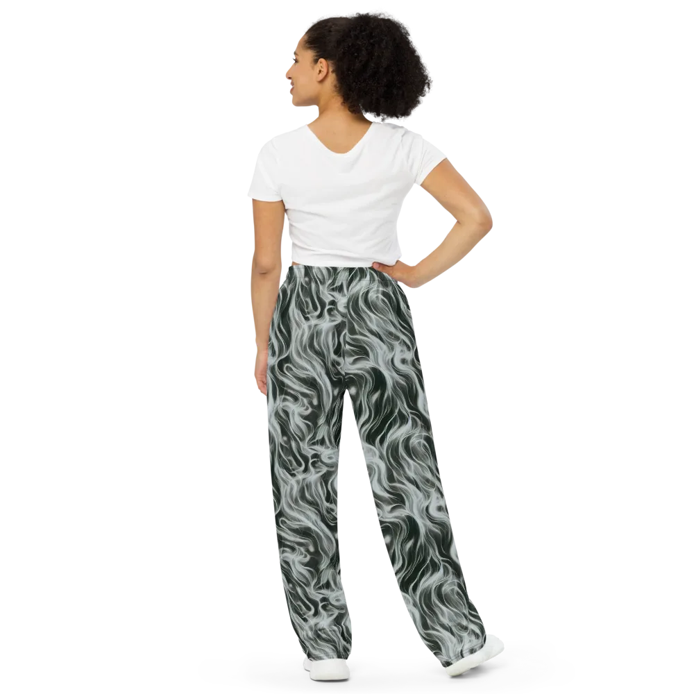 Smoke Tide on Wide-Leg Pants — Back