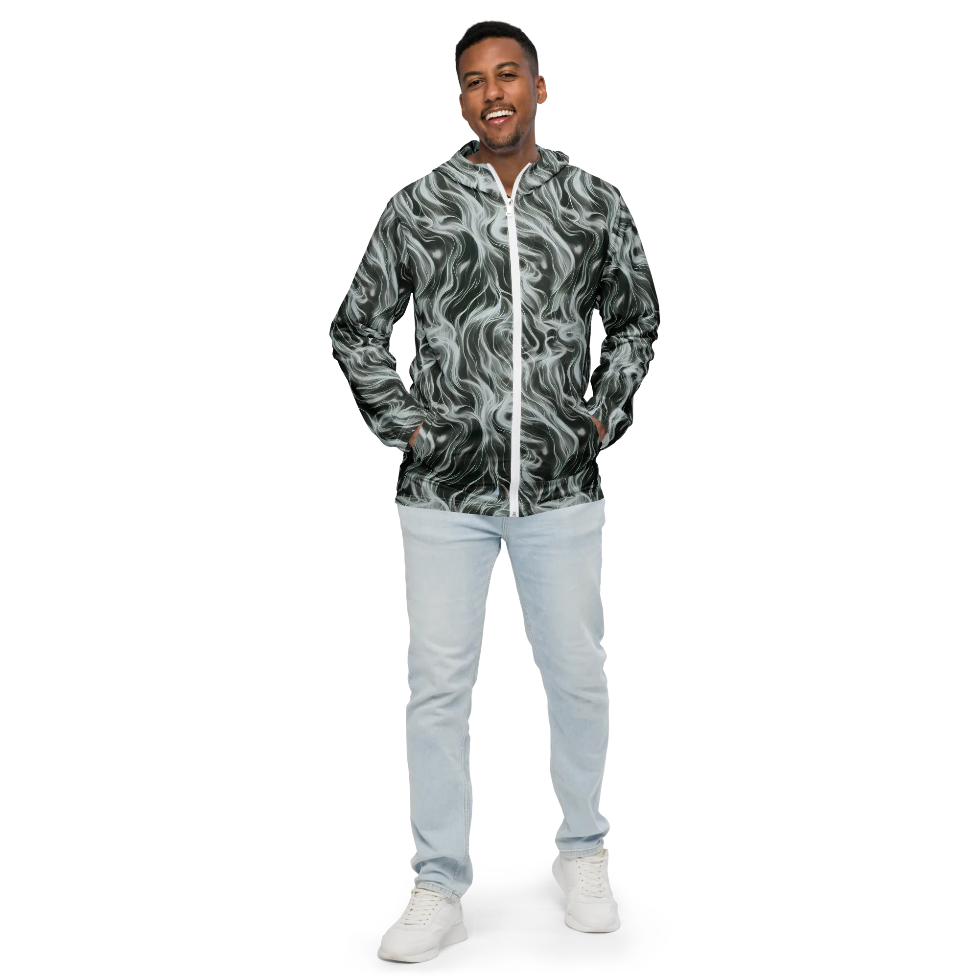 Smoke Tide on Men's Windbreaker — Front