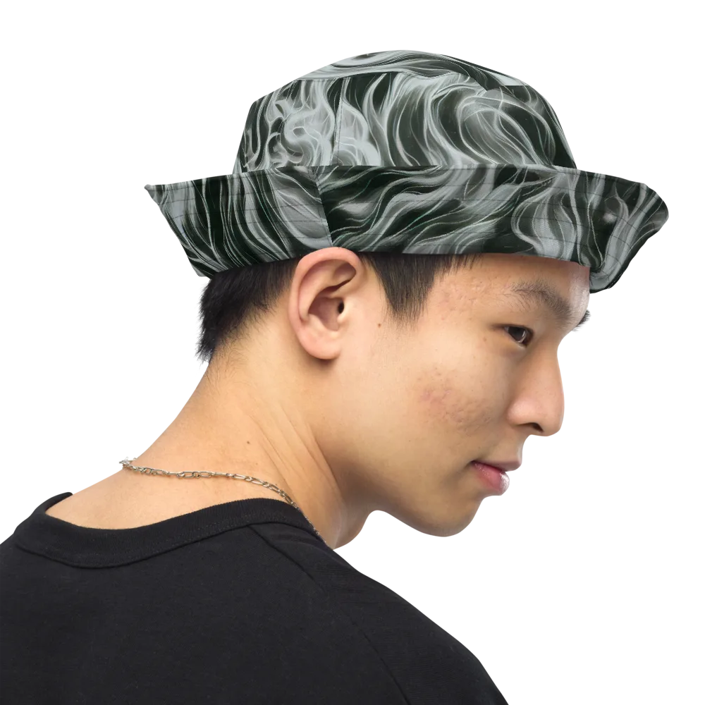 Smoke Tide on Reversible Bucket Hat — Right Outside