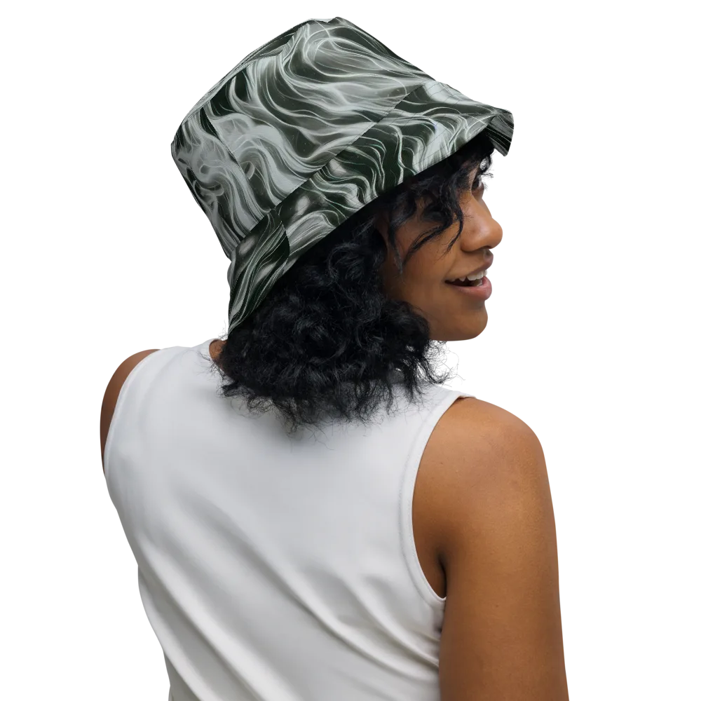 Smoke Tide on Reversible Bucket Hat — Right Outside