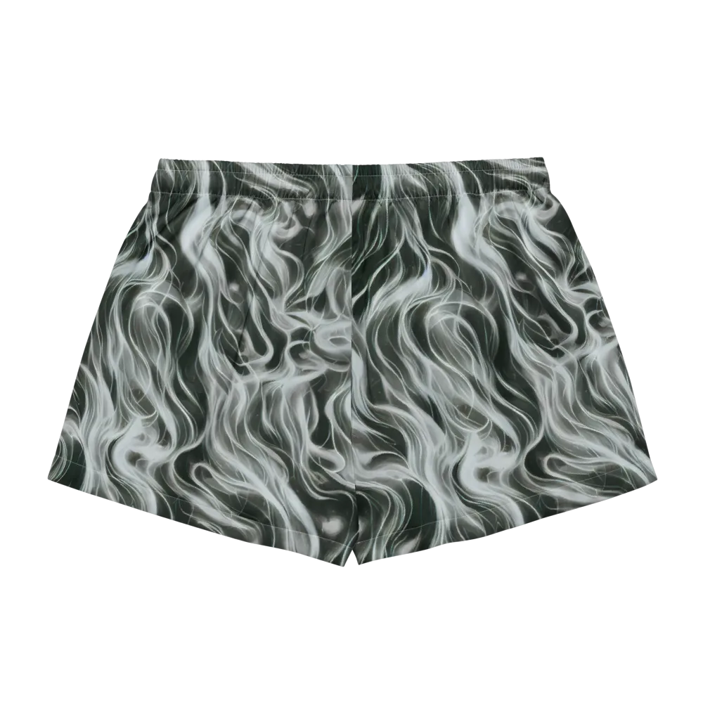 Smoke Tide on Women's Pajama Shorts — Back