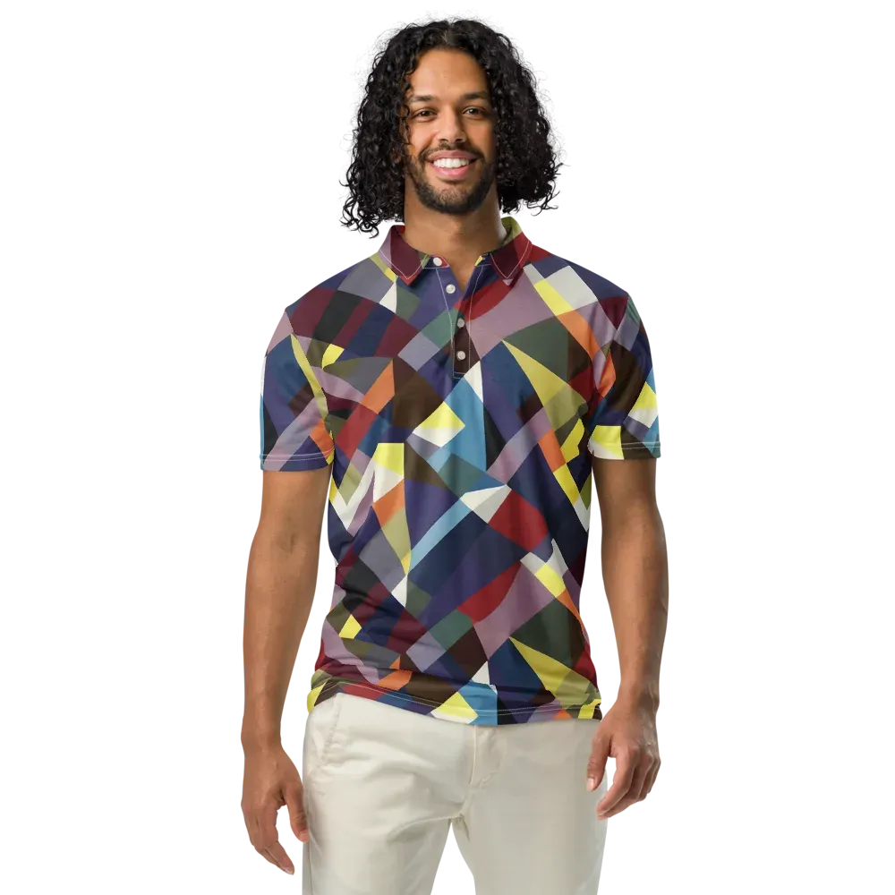 Prismatic Relay on Men's Slim Fit Polo Shirt — Front