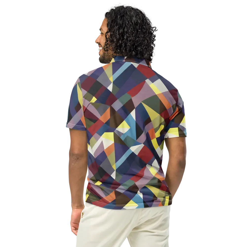 Prismatic Relay on Men's Slim Fit Polo Shirt — Back
