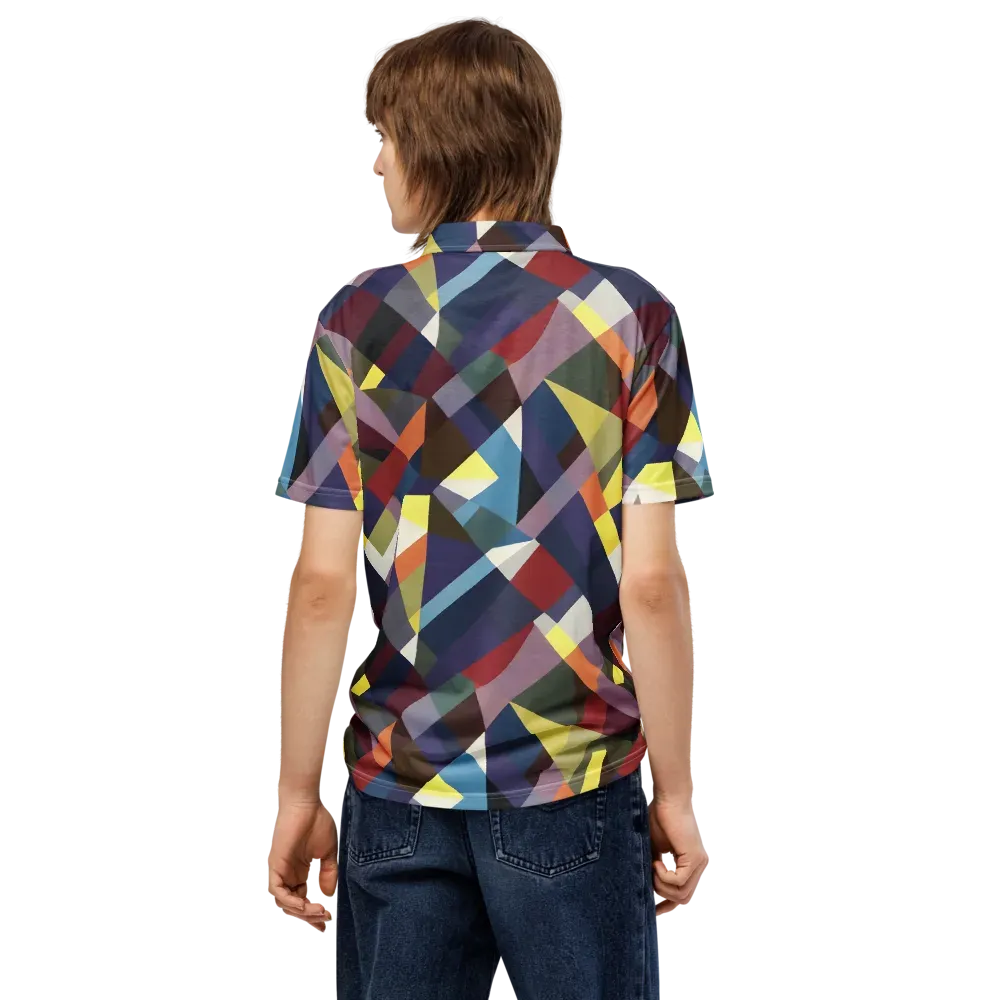 Prismatic Relay on Men's Slim Fit Polo Shirt — Back