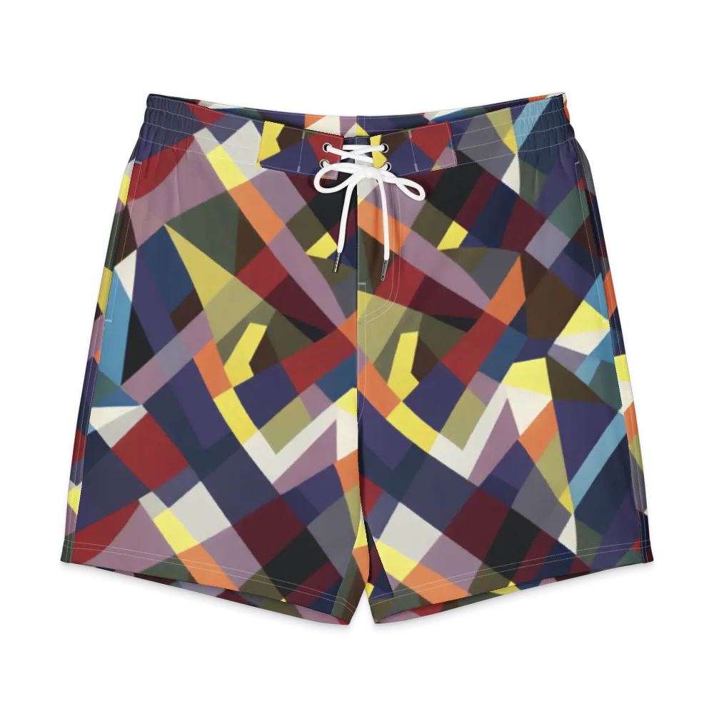 Prismatic Relay on Men's Board Shorts — Front