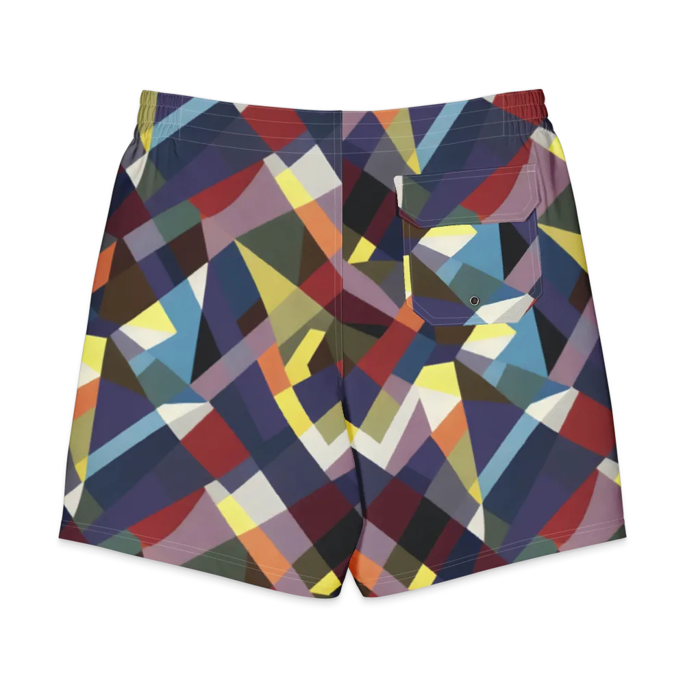 Prismatic Relay on Men's Board Shorts — Back