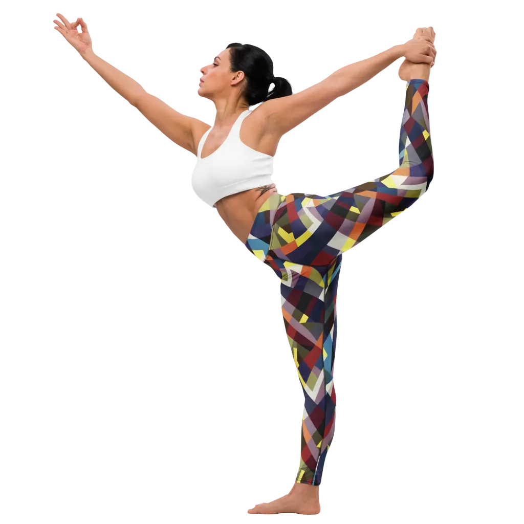 Prismatic Relay on Yoga Leggings — Left