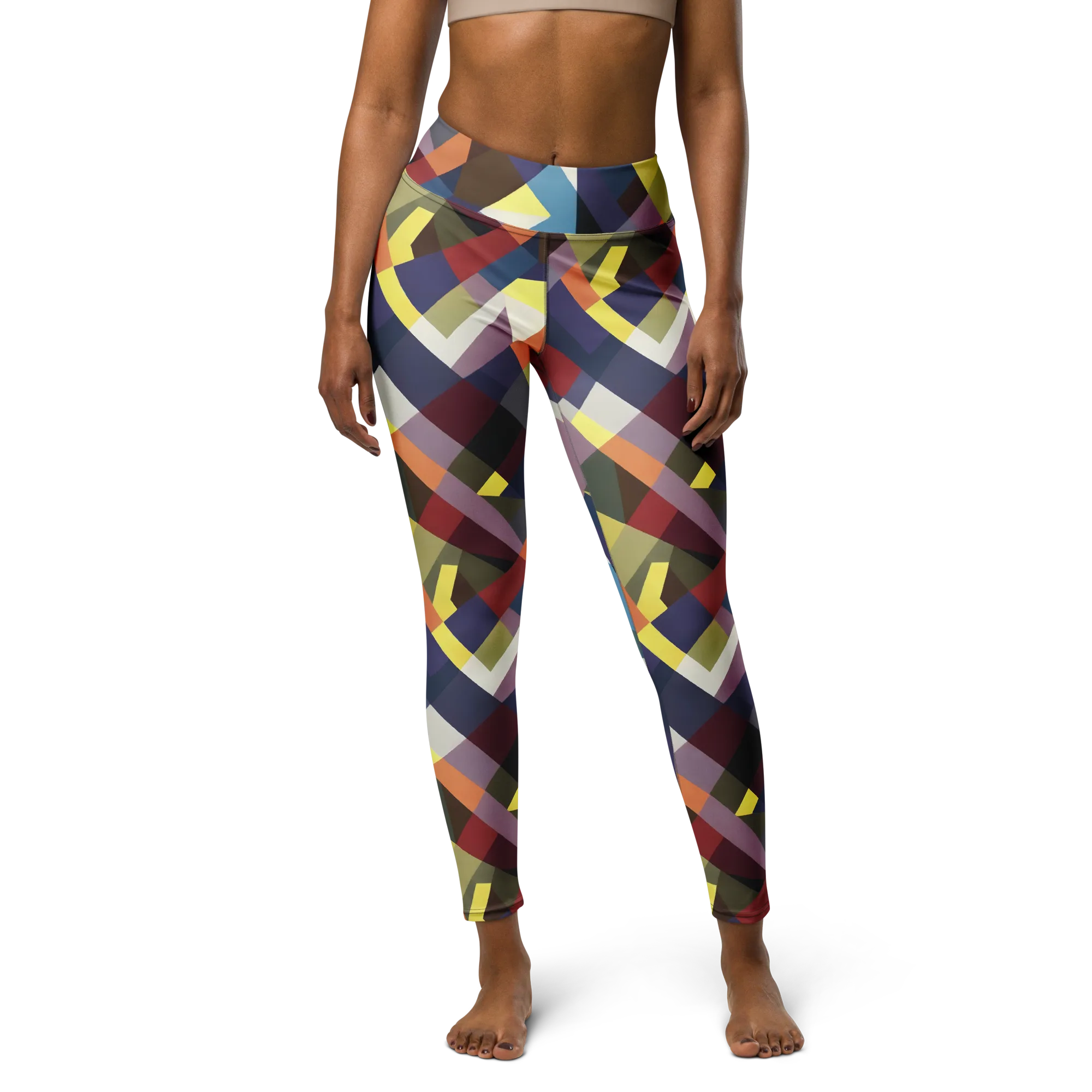 Prismatic Relay on Yoga Leggings — Front