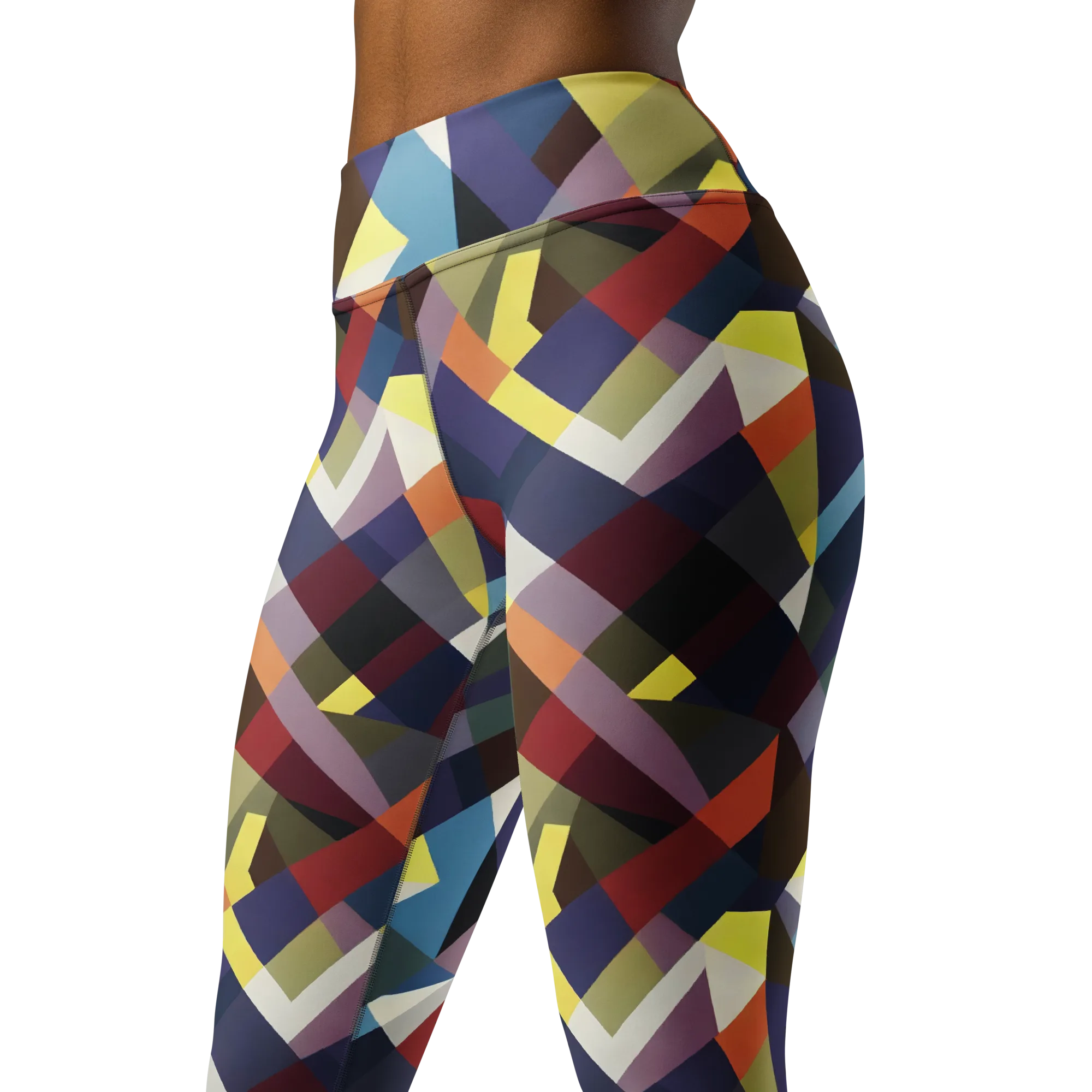 Prismatic Relay on Yoga Leggings — Left Front