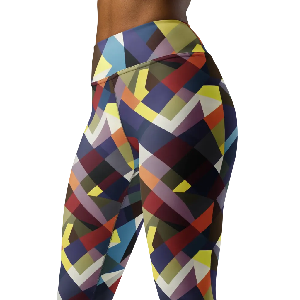 Prismatic Relay on Yoga Leggings — Left Front