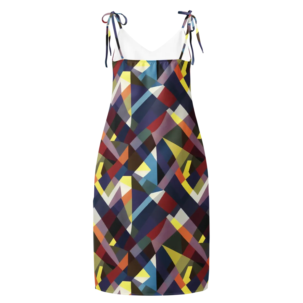 Prismatic Relay on Slip Dress — Back