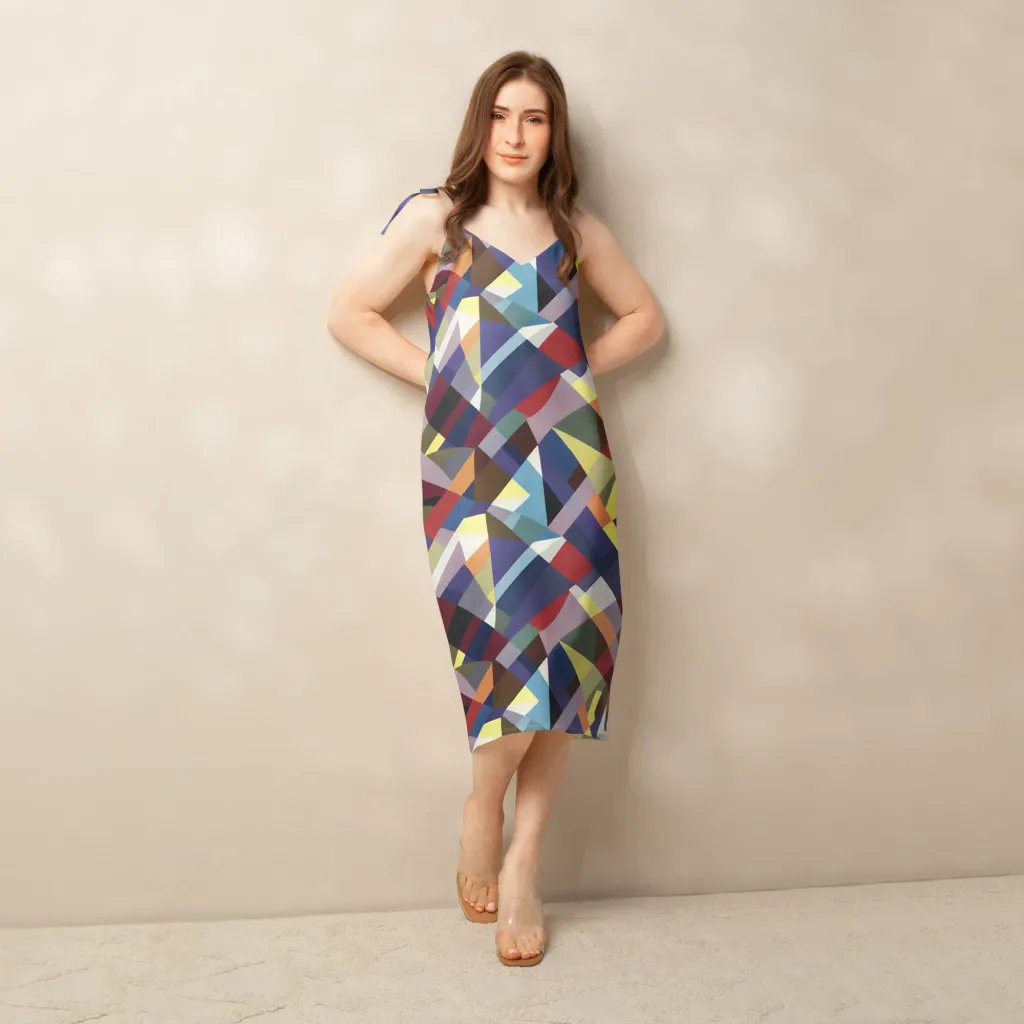 Prismatic Relay on Slip Dress — Front
