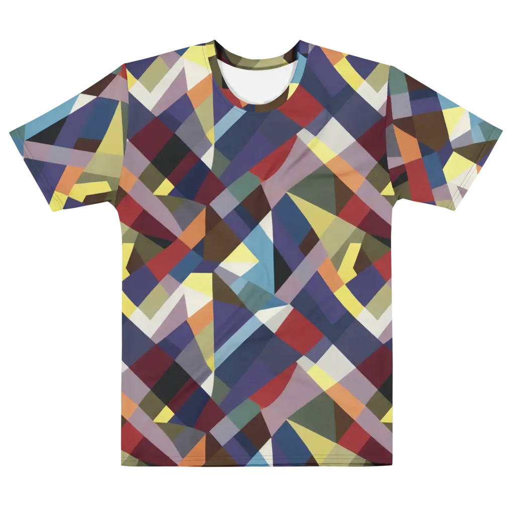 Prismatic Relay on Men's Cotton Crew Neck T-Shirt — Front