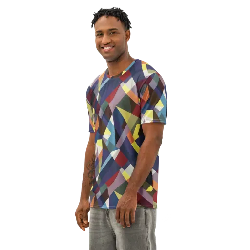 Prismatic Relay on a Men's Cotton Crew Neck T-Shirt