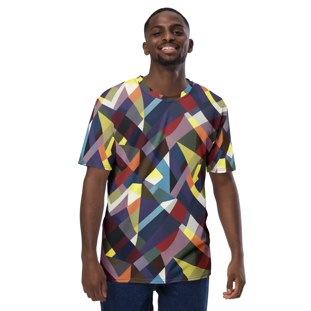 Prismatic Relay on Men's Crew Neck T-Shirt — Front