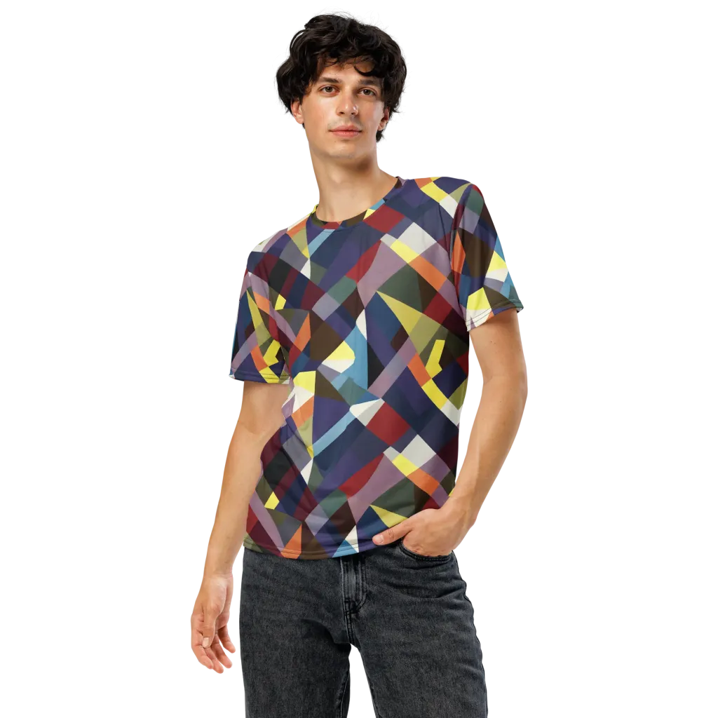 Prismatic Relay on Men's Crew Neck T-Shirt — Front