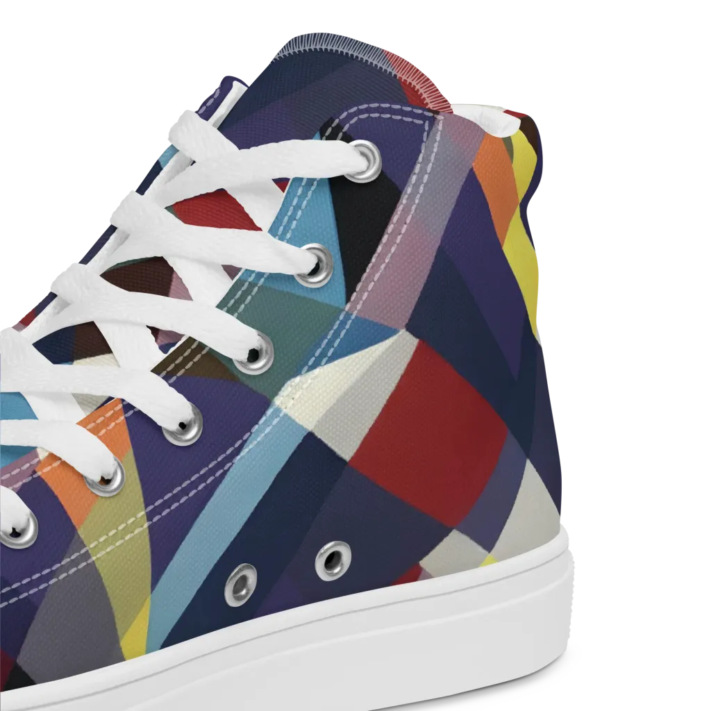 Prismatic Relay on Men's High Top Canvas Shoes — Product details 2