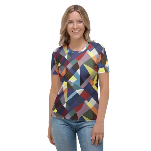 Prismatic Relay on a Women's Crew Neck T-Shirt