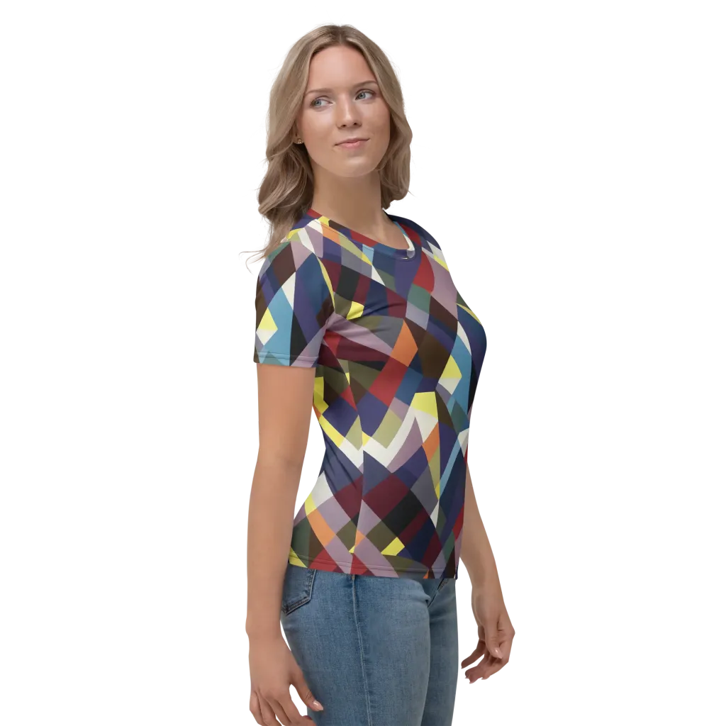 Prismatic Relay on Women's Crew Neck T-Shirt — Right