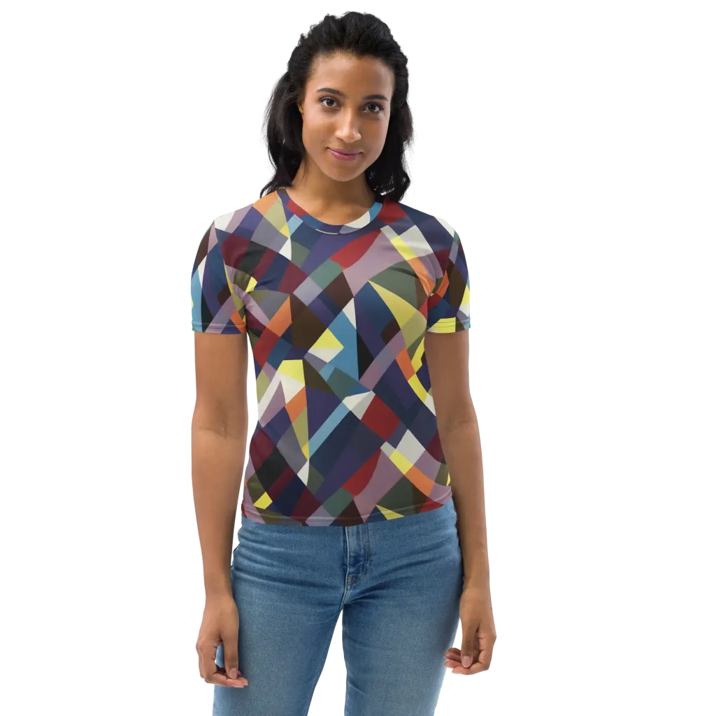 Prismatic Relay on Women's Crew Neck T-Shirt — Front